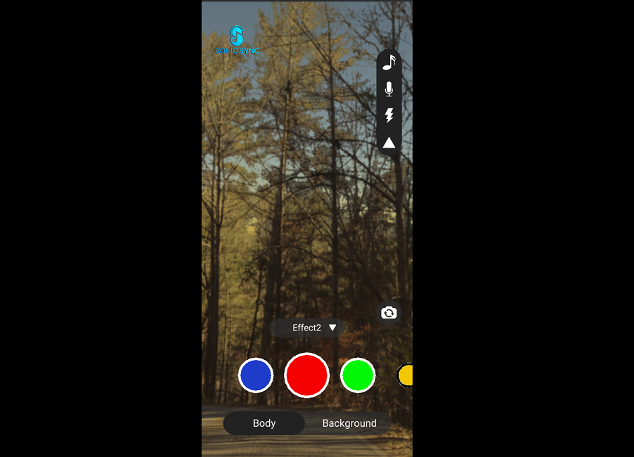 Sonic Sync Audio Visual AR App UI